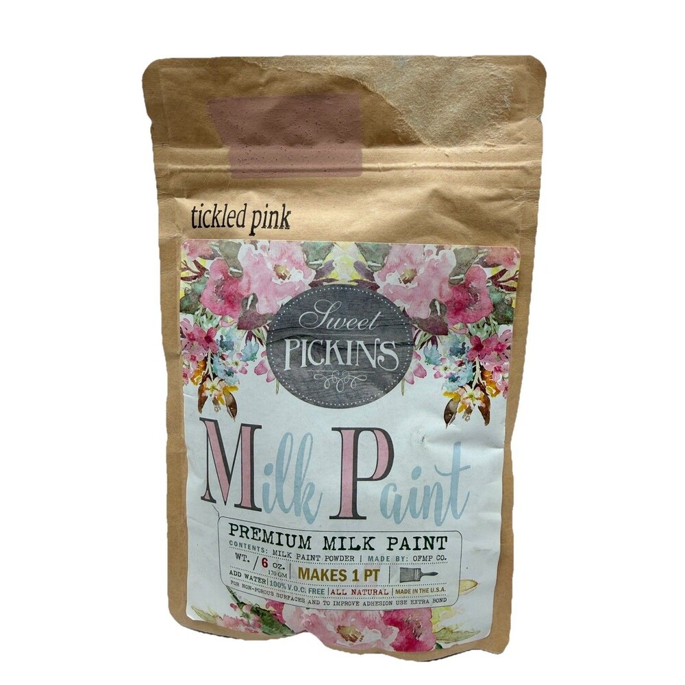 NEW Sweet Pickins Milk Paint TICKLED PINK 6 Oz ( Makes 1 Pint add to water)